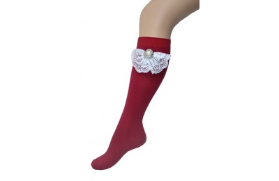 Dantelli Diz Altı Çorap